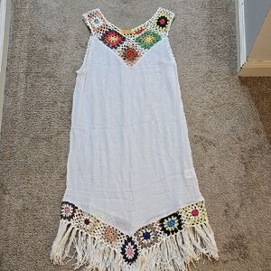 NEGS White Knit Beach Cover Up Dress